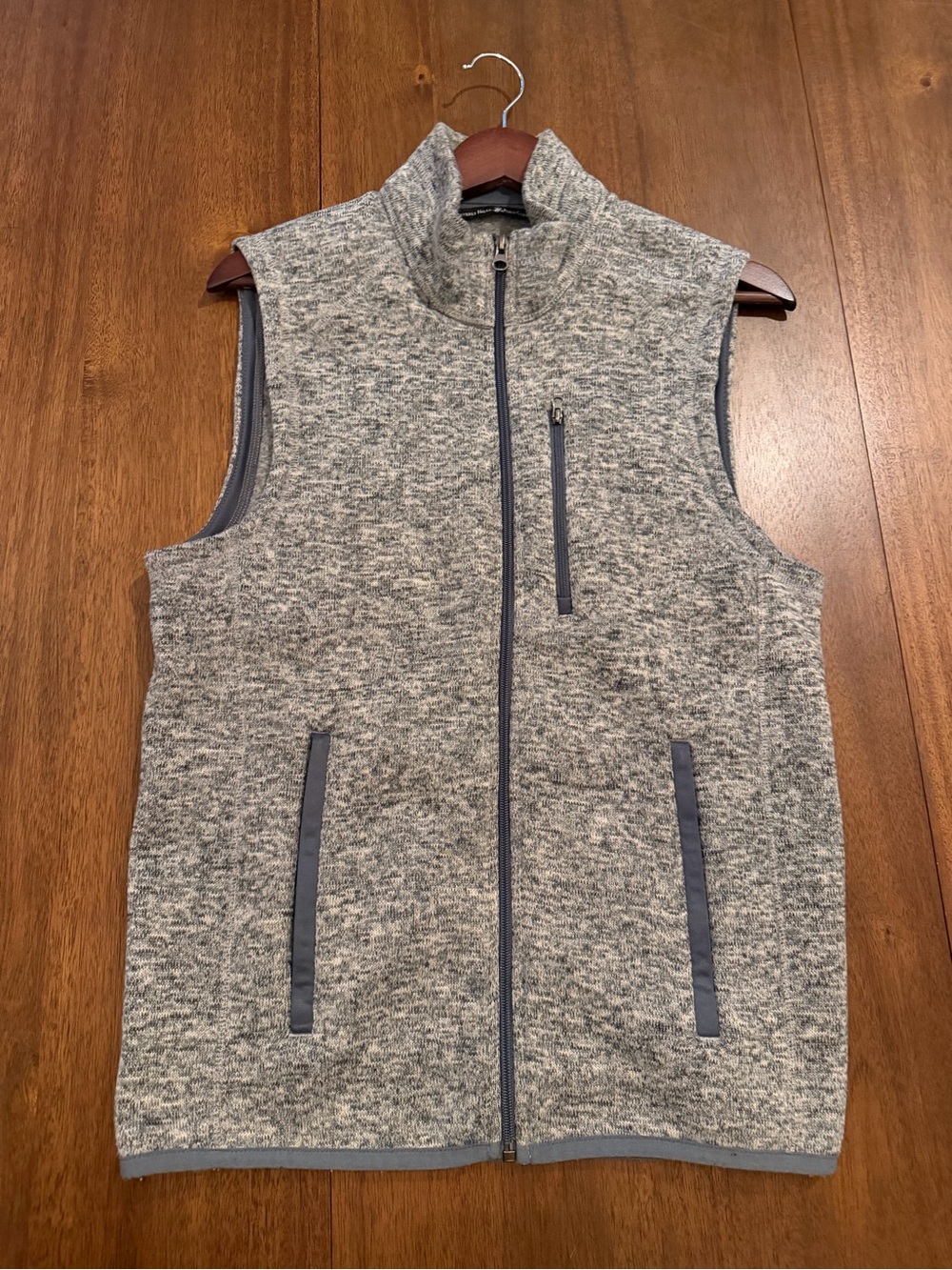 Men's Heather Gray Fleece Vest | Beverly Hills Polo Club | Golf Work
